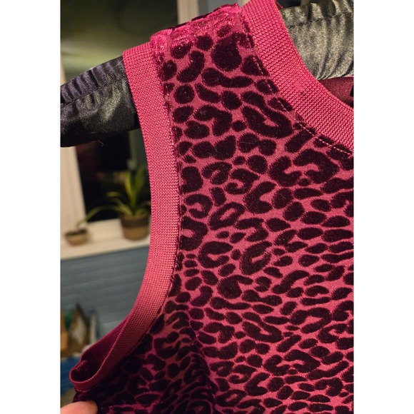Apt. 9 Leopard‎ Print Velvet Tank Top Sleeveless Casual Purple S - Picture 4 of 5